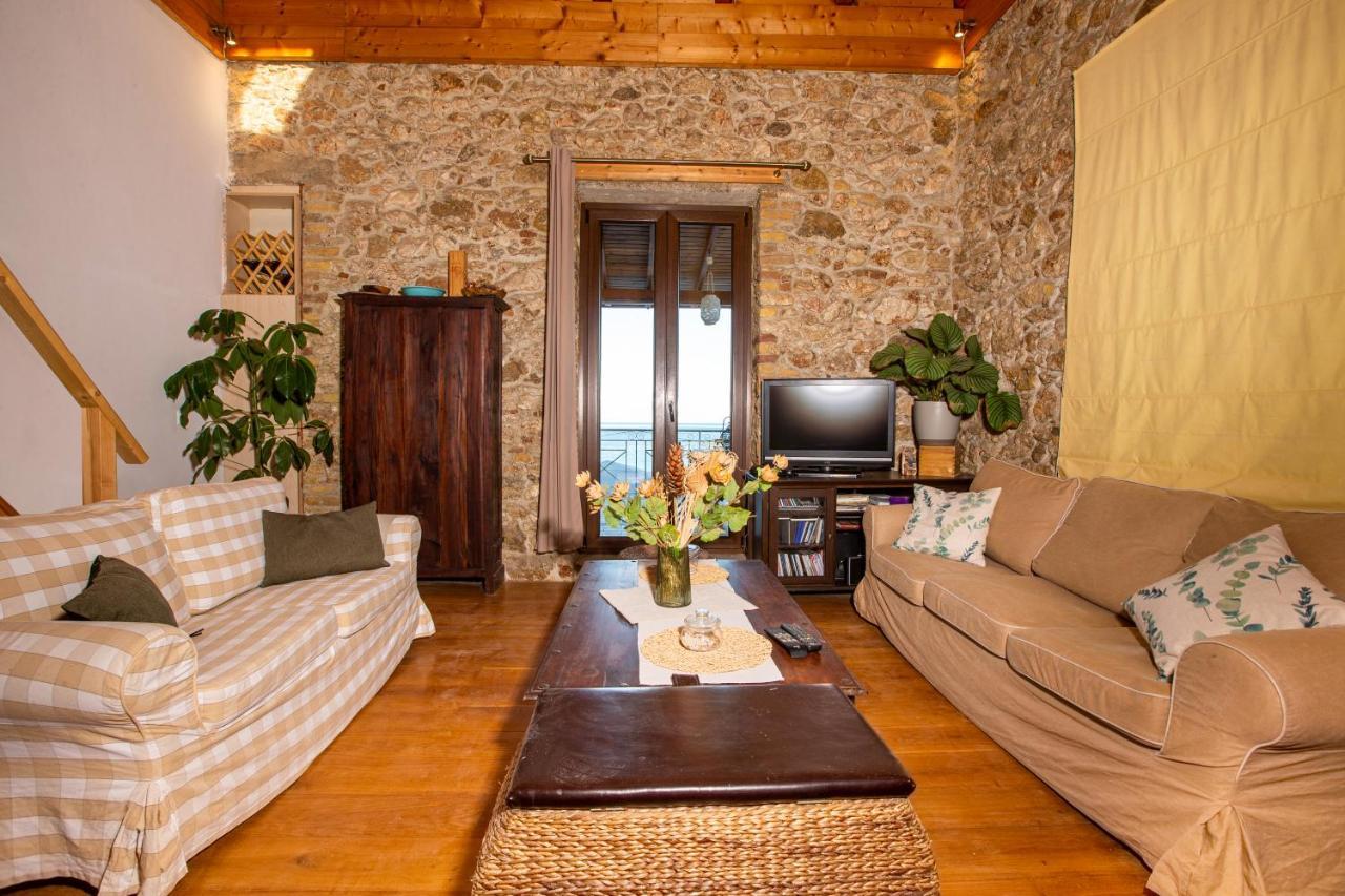 Seaview Stone Apartment In Ipsos Beach Zewnętrze zdjęcie